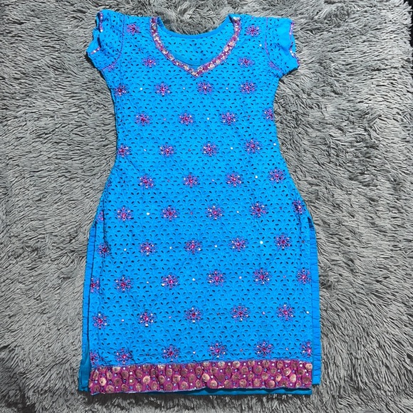 🥰🥰Eyelet, Embroidered, Handmade Tunic Dress🥰🥰 - Picture 1 of 15